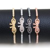 Mayfaith Elegant Gold Color Bow Knot Tennis Bracelet - Fashion