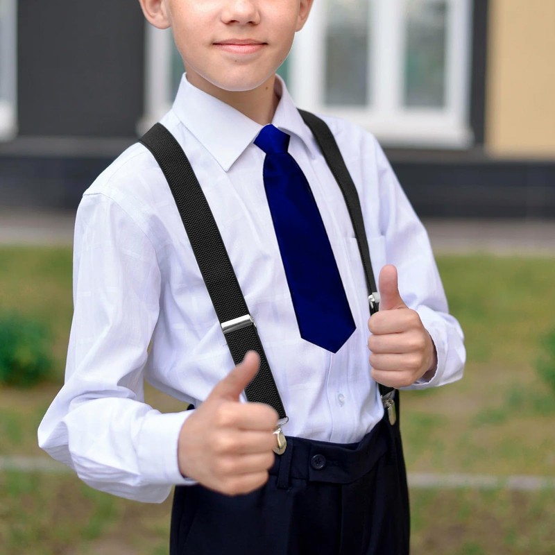 Diffaxy Children's Tie 28 cm, Pre-Tied Elastic Boys Tie Made
