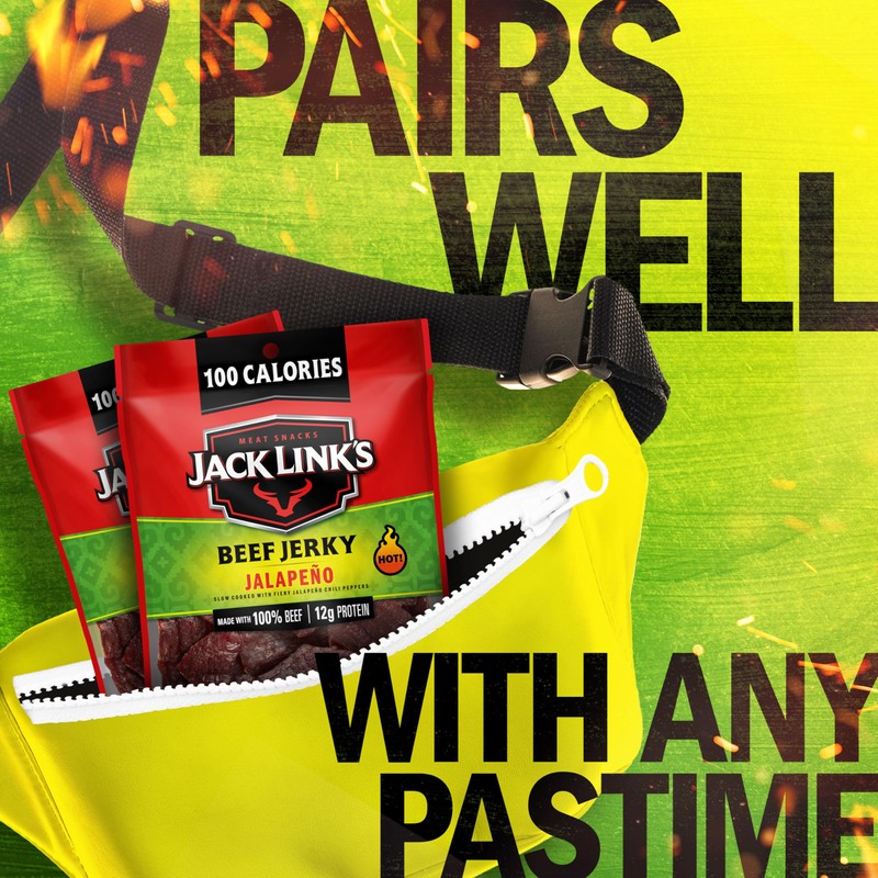 Jack Link's Meat Snacks Beef Jerky, Jalapeno, 1.25 Ounce (Pack
