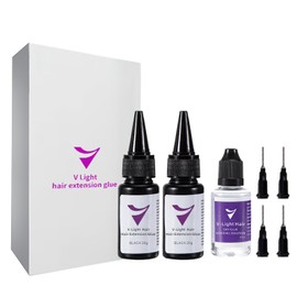 V Light Hair Extension Black Glue
