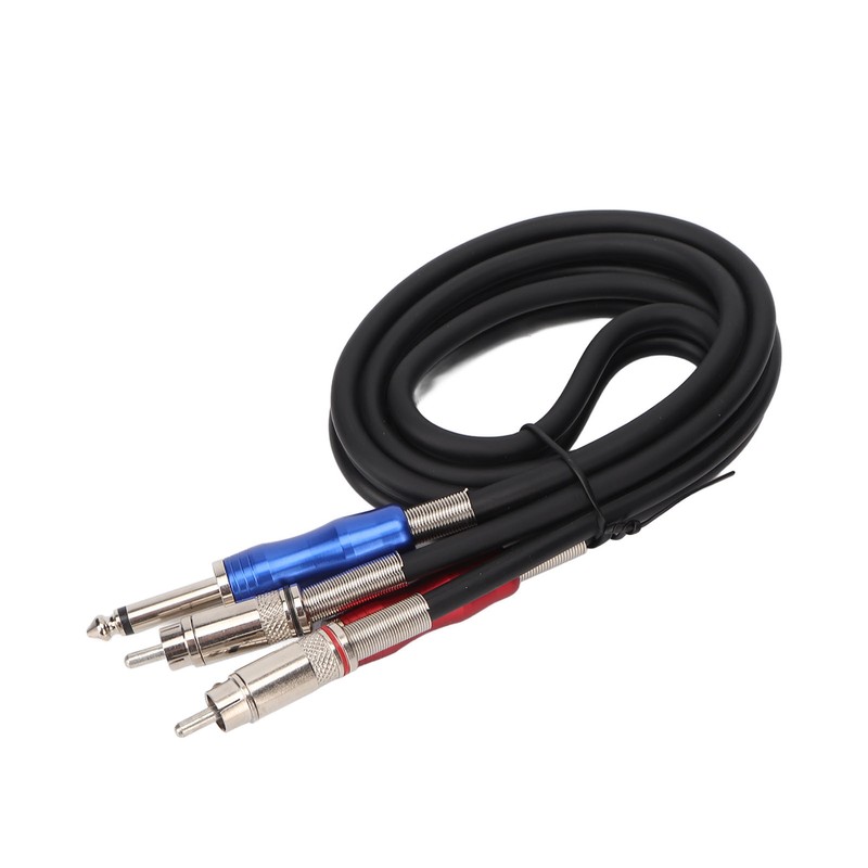 Dual 1/4 Inch TS to Dual RCA Stereo Sound Cable