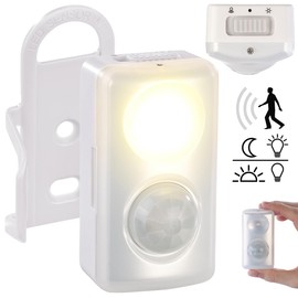 PEARL Bewegungsmelder Licht: LED-Nachtlicht mit Bewegungs- und Dämmerungs-Sensor, Batteriebetrieb (LED Nachtlicht Bewegungsmelder, Nachtlicht mit Bewegungssensor, Deckenleuchte)
