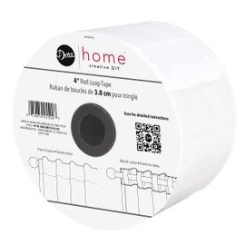 Dritz Home Woven Rod Loop Tape, 4" x 30-Yards, White