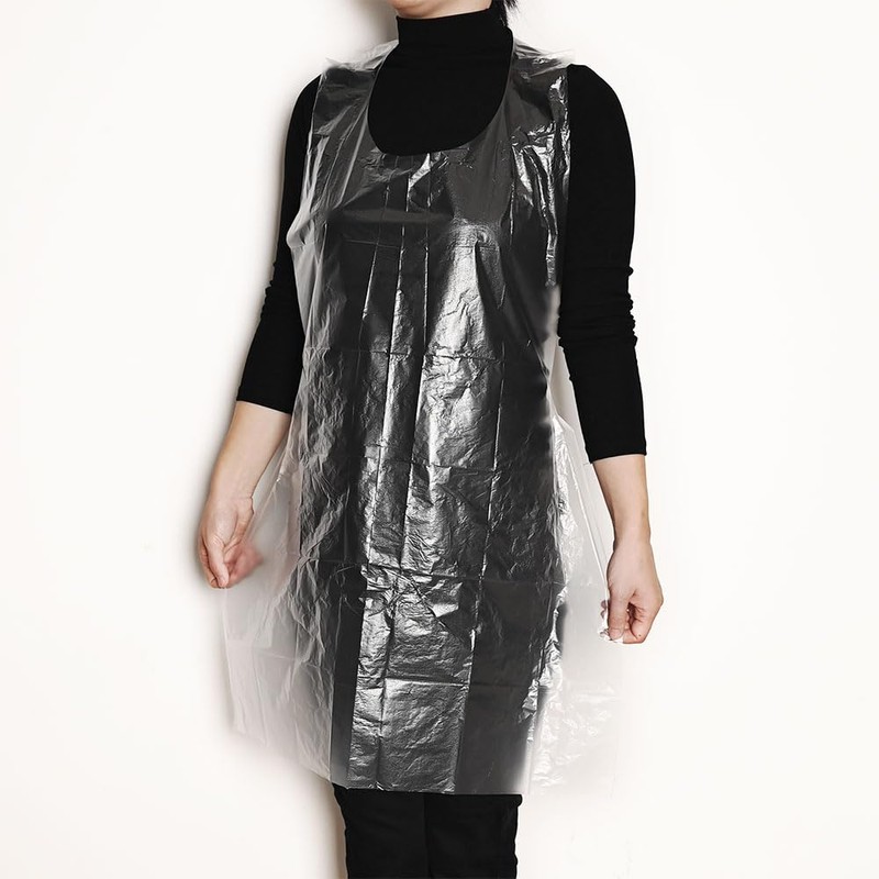 Bluelark Disposable Aprons (50 Count) Waterproof Plastic Apron For Painting,