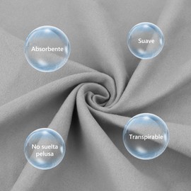 Yostyle Toallas Microfibra 3Pack, Toallas de Baño Microfibra, Toalla Natacion Secado Rápido Ligera y Suave con Bolsa Portátil, Toalla Deportiva para Viaje, Gym, Yoga, Senderismo,Camping (Gris)