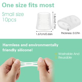 10 Pack Silicone Toe Sleeve Pinky Toe Protector Gel Toe Sleeves Breathable Open Cushions Little Protectors For Rubbing Corn Blister Toenails Loss Hammer Toes