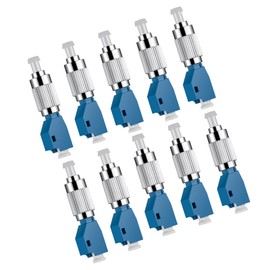 Xunsomten-10pcs FC Male to LC Female Adapter Fiber Optic Connector Visual Fault Locator Fiber Adapter for Fiber Tester Single Mode 9/125um Optical Adapter