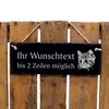Door Sign with Kitten Cat Design Engraved Slate 22 x