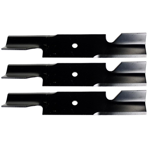 USA Mower Blades U11184BP (3) Extra High-Lift for Scag A48184 482877 A48184HL 482466 48110 Length 16-1/2 in. Width 3 in. Thickness .203 in. Center Hole 5/8 in. 32 in. 48 in. Deck