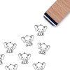 Elephant Rubber Stamp, 3/5 Inch Small Mini Stamp for Scrapbooking
