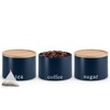 EHC Tea, Coffee, Sugar, Canister Set, Set of 3 Stackable