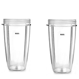 2 Pack 32OZ Cup Replacement with Flip Top to-Go Lid for Nutribullet,Clear Cups Mugs Replacement Part Juicer Accessories for NUTRIBULLET Nutri Bullet 900W 600W Blender Juicer (32oz) (32OZ)