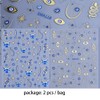 2 Sheets Star Evil Eye Nail Stickers for Nail Art,