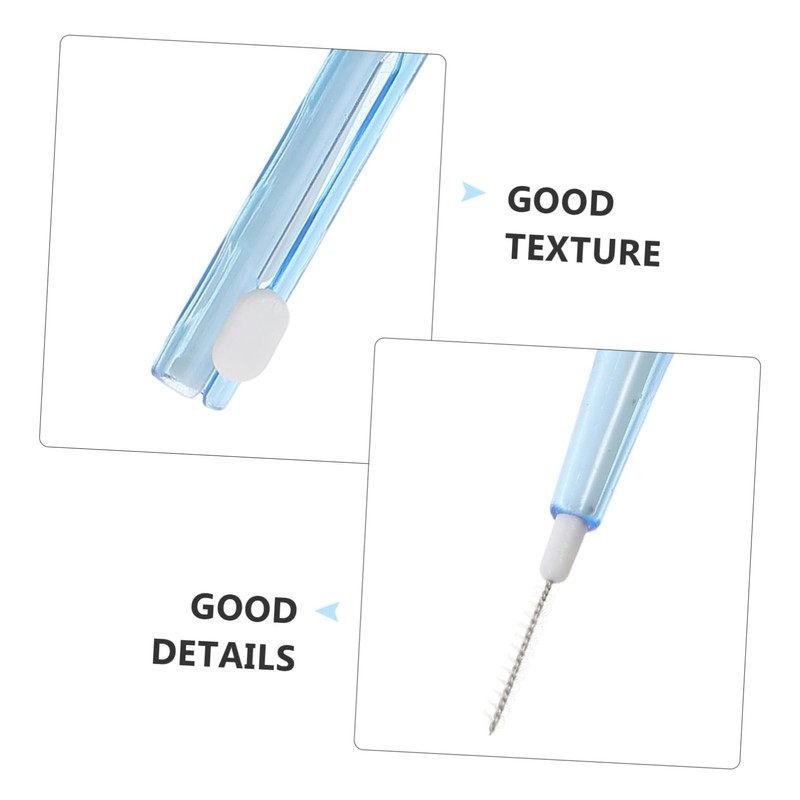 COLLBATH 40Pcs Interdental Brush Flossing Picks for Braces Flexible Push