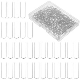 300 Pieces High Temperature Nichrome Wire Jump Rings U Hanger Hooks for Ceramic Ornaments, Glass Projects, Porcelain and Stoneware, 21 Gauge with a Plastic Storage Box