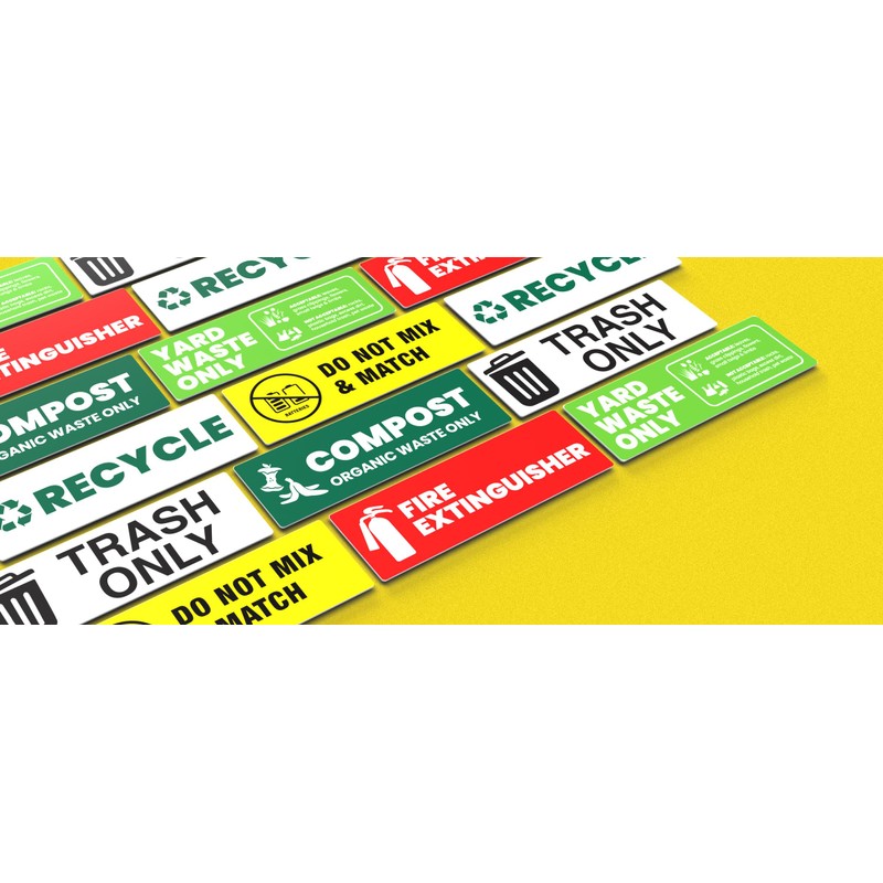 Yard Waste Sticker - Yard Waste Bin Sign - with
