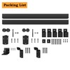SongYung 6FT Black Box Rail Exterior Barn Door Hardware Kit,