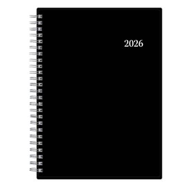 Blue Sky 2026 Weekly and Monthly Planner Calendar Notes, Includes January 2026 - December 2026, 5.875" x 8.625", Flexible Cover, Wirebound, 30 Extra Notes Sheets, Laminated Tabs, Enterprise