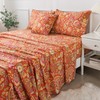 FADFAY Paisley Sheets Set Twin Bohemian Damask Paisley Bedding Luxurious