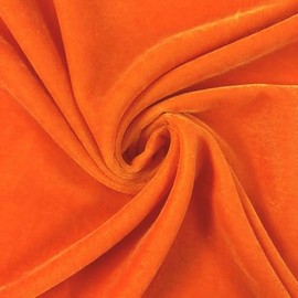 Micro Velvet Polyester Plush Pile Velour Velveteen Fabric by The Yard - for Sewing Apparel, Accessories, & Décor - Orange (10 Yards)