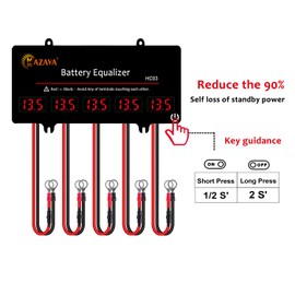 MAZAVA HC03 Battery Equalizer for 12/24/36/48V/60V Batteries Voltage Balancer 5S Active Lead Acid Touch Switch Battery Controller