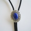 Vintage Silver Plated Handcraft Lapis lazuli Stone Ukiyo-e Oval Bolo