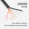 4Pcs USB A Male to 2 Pin Bare Wire 11inch,