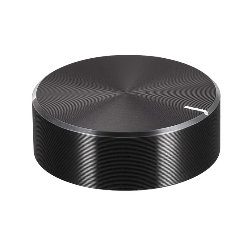sourcing map 2 x Aluminium Volume Control Potentiometer Knurled Shaft