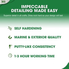 Aves Apoxie Sculpt - 2 Part Modeling Compound (A & B) - 4 lbs, Apoxie Sculpt for Sculpting, Modeling, Filling, Repairing, Easy to Use Self Hardening Modeling Compound – Black