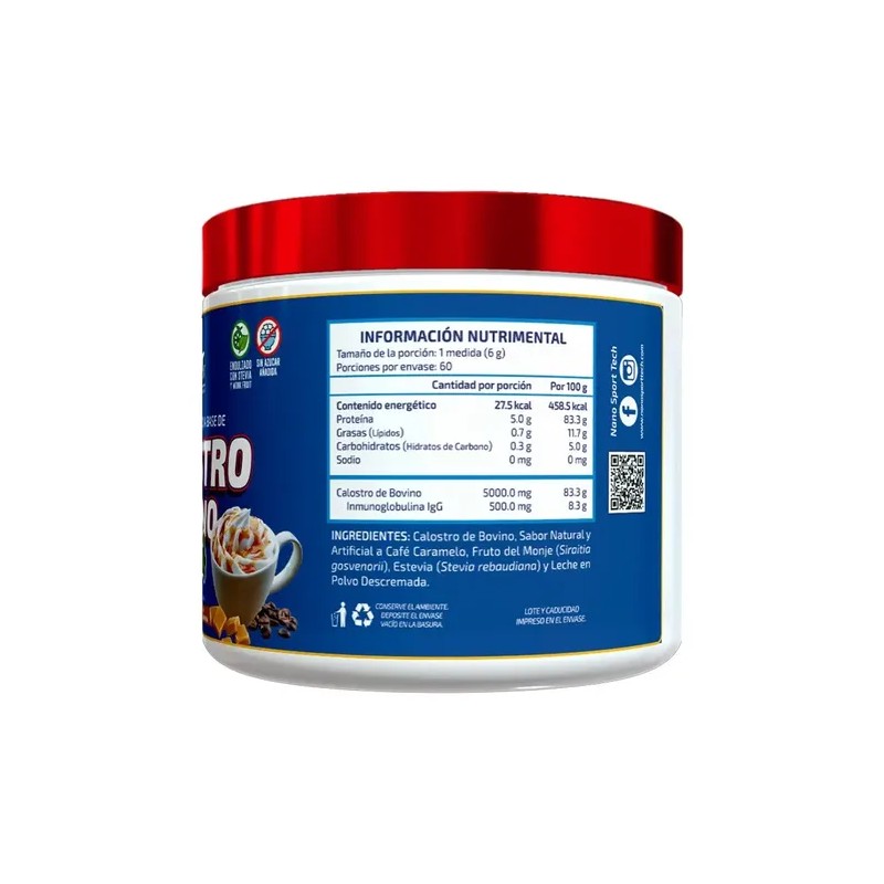 Calostro Bovino en Polvo Advance Labs Nutritions 360g Café Caramelo