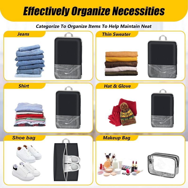 Yotako Suitcase Organiser Compression, Compression Packing Cubes Compression Packing Cube