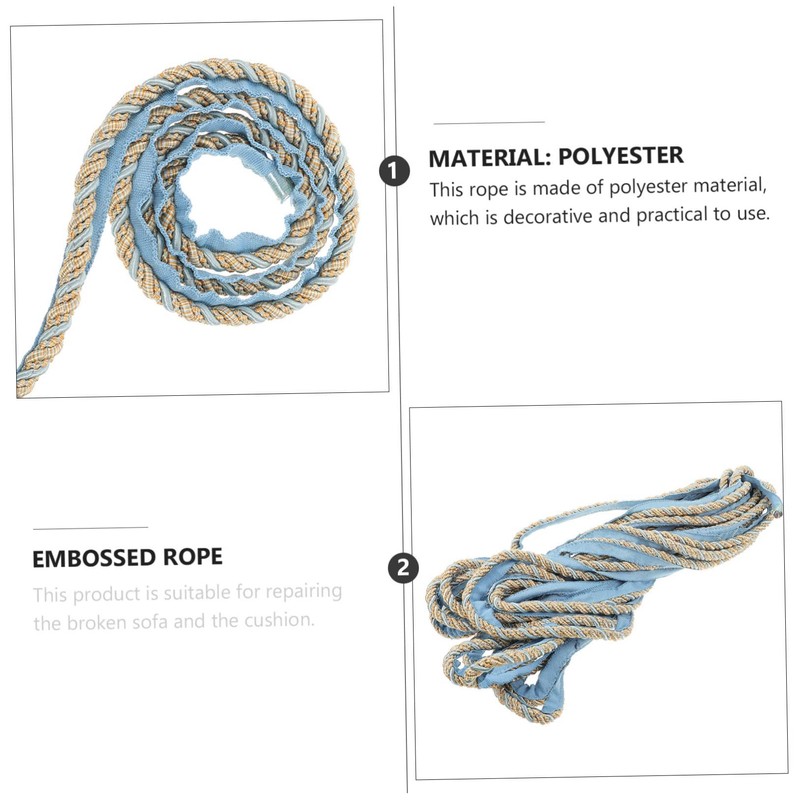 Operitacx Diy Decorative Twisted Cord Rope 4 Braided Satin Polyester