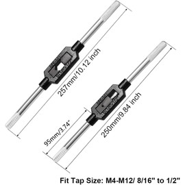 TA-VIGOR Adjustable Tap Wrench Handle, for Metric M4-M12 8/16-1/2 (UNC/UNF) Taps, Tap Reamer Tapping Hand Tool for Machinist Repair