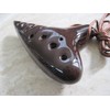 Utopia Glossy Dark Coffee Brown Ocarina Ceramic Soprano G -
