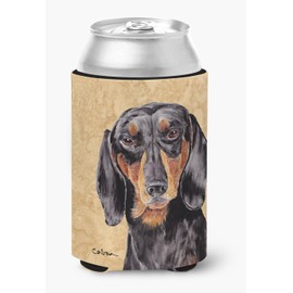 Caroline's Treasures SC9139CC Dachshund Can or Bottle Beverage Insulator Hugger, Can Hugger, multicolor