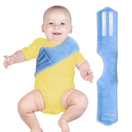 POWYS Torticollis Pillows for Infants - Neck Support Newborn Baby Carseat Head Positioner Toddler Plagiocephaly Cushion Traveling Sleep Correction Adjustable Soft Flannel