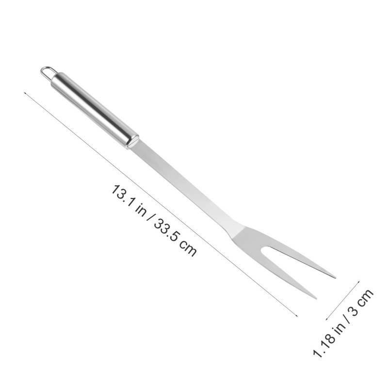 Kichvoe 1pc Stainless Steel Carving Fork Meat Fork Pasta Fork