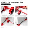 Muebles Pesados Herramienta para Mover, Juego de 6 Herramienta de