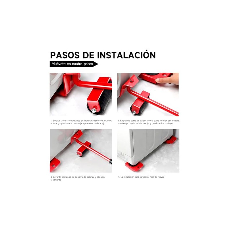 Muebles Pesados Herramienta para Mover, Juego de 6 Herramienta de
