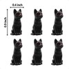 Black Cat Hinge Heads Decorative Topper Set of 6 -