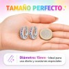 Aretes Plata Pura Con Moissanita Diseño Minimalista 13mm