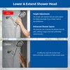 Hibbent All Metal 6 Inch Shower head Extension, Solid Brass