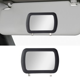 Tioollev Car Sun Visor Vanity Mirror, Clip-on Automotive Makeup Sun-Shading, Vehicle Sun Visor Cosmetic Vanity Mirror for Women Girls, Universal Interior Car Accessories (Black) (Black)