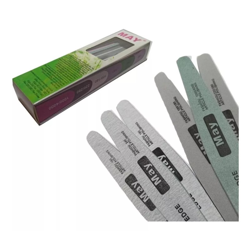 May Kit De 6 Limas Profesionales Para Uñas Acrílicas Y