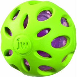 Petmate Crackle Heads Crackle Ball Crunchy Noise Chew Fetch Toy for Dogs Assorted Colors, Medium 3' Diameter