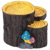 Resin Mini Stump Shape Hiding Hole Wooden Cave Artificial Aquarium