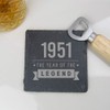 eBuyGB Drinks Mat, Placemat Engraved Square Coaster-1951 Year of The