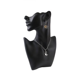 Retro Sun Moon Earrings & Necklace Moonstone Asymmetric Boho style Earrings for Women Jewelry-Earrings & Necklace A