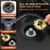 3-in-1 Kitchen Sink Strainer & Stopper, Matte Black Pop Up