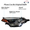 Headlight Assembly Compatible With 2014 2015 2016 Toyota Corolla Base/CE/C/LE